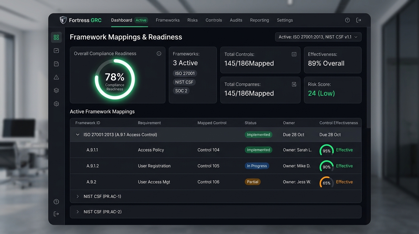 Compliance Practitioners GRC Dashboard